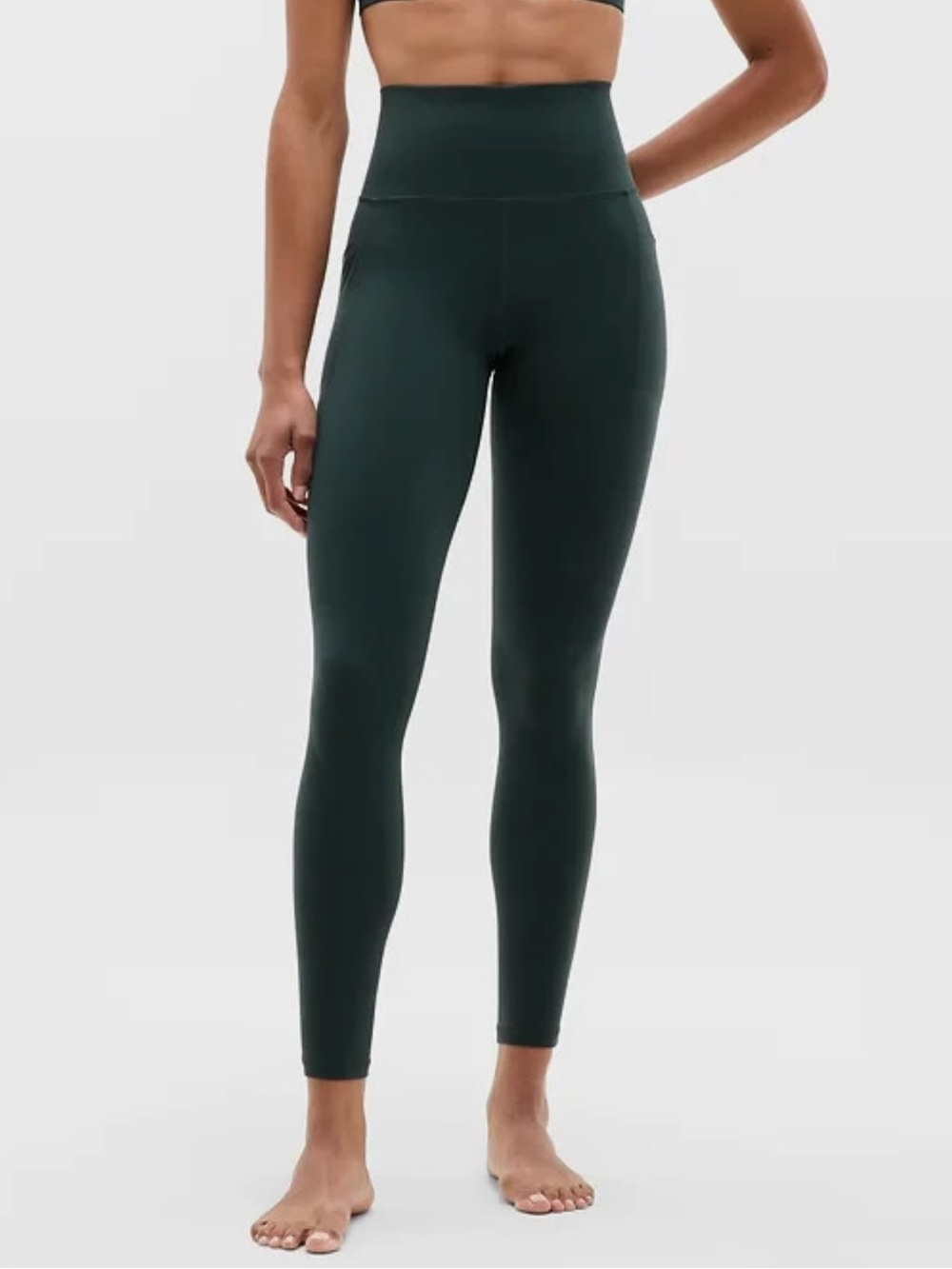 Athleta High-Rise Dark Green Performance Leggings